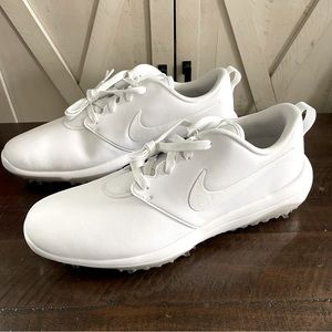 Nike Roshe G Tour Shoes Men's 12 Golf Sneakers Spikes All White AR5580-100 NEW